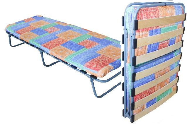 Кровать раскладушка с матрасом на ламелях БК-2Л цена от 1785руб